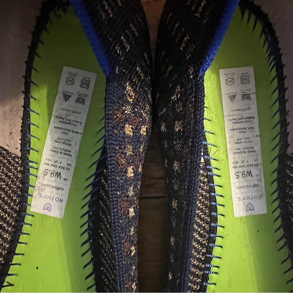 Rothy's multicolored metallic flats. - Picture 3 of 4